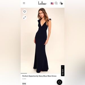 Lulu’s Perfect Opportunity Navy Blue Maxi Dress
